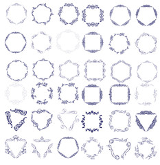 Wall Mural - set of elegant monogram design. vector illustration.