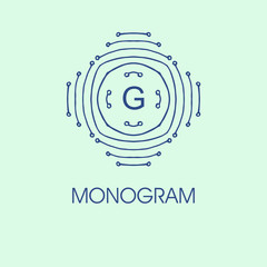 Wall Mural - set of elegant monogram design. vector illustration.