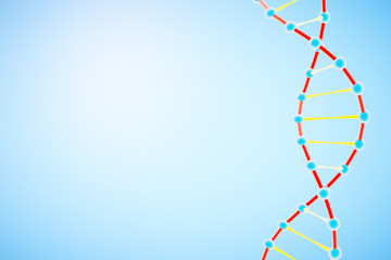 Poster - DNA on blue background