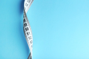 Poster - Measuring tape  on blue background