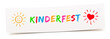 Banner mit bunter Typo, Sonne und Herz - Kinderfest