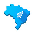 © jpgon - Illustration of an isolated Brazil map with a cursor