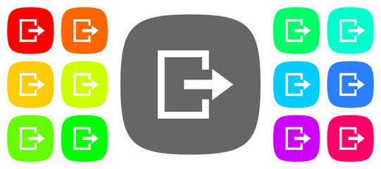 Poster - Flat design web exit vector icon