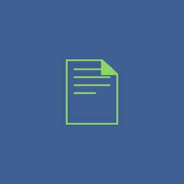document icon paper sheet vector. flat design