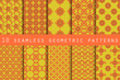 © andyvi - Set of 10 geometric seamless pattern. The pattern for wallpaper, tiles, fabrics and designs. Vector.