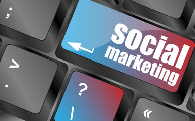 Poster - social marketing or internet marketing concepts, with message on enter key of keyboard vector , keyboard keys, keyboard button