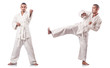 © Elnur - Collage of karate player in kimono isolated on white