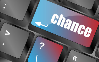 Poster - chance button on computer keyboard key vector , keyboard keys, keyboard button