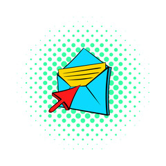 Poster - Choice e-mail icon, pop-art style