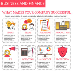 Poster - Vector infographics tablets. Template for presentation. Business infographic concept with 8 options, parts.