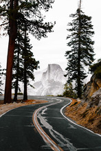 Winding Road And Glacier Point In Yosemite 