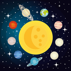 Sticker - the solar system design 