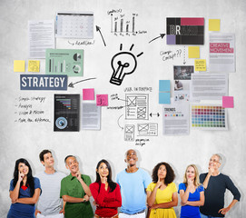 Canvas Print - Plan Planning Strategy Bysiness Ideas Concept