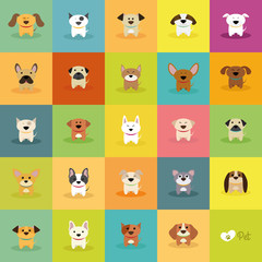 Sticker - Cute Cartoon Dogs