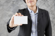 © 88studio - businesswoman hand holding blank business card