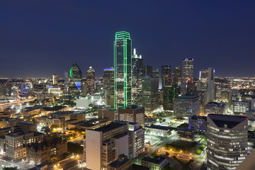 Wall Mural - Dallas Downtown at night