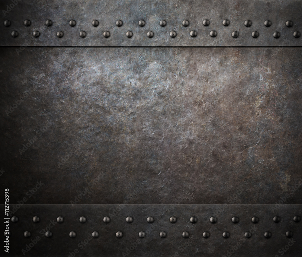 rust steel metal texture with rivets 3d illustration Stock Illustration ...