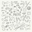 © angelinast - Hand- drawn pasta set. Vector illustration