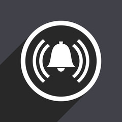 Poster - Flat design gray web alarm vector icon