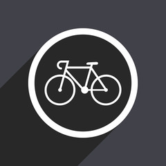 Poster - Flat design gray web bicycle vector icon