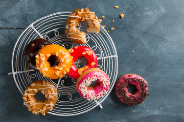 Poster - Colored assorted donuts