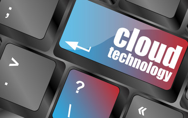 Poster - Connect to cloud concept on button of the keyboard key vector . keyboard keys, keyboard button, keyboard icon