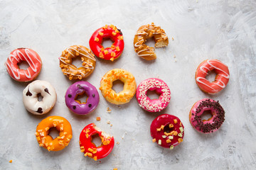 Poster - Colored assorted donuts