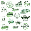 © PureSolution - Organic food stickers and badges. Hand drawn watercolor vector illustration set for food and drink, restaurant, natural products.