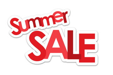 Poster - SUMMER SALE red vector typography