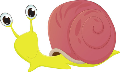 Wall Mural - cute snail cartoon