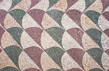 Fragment of a Roman mosaic floor at the Roman Baths of Caracalla