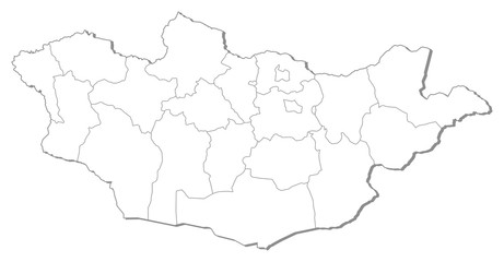 Naklejka na meble Map - Mongolia