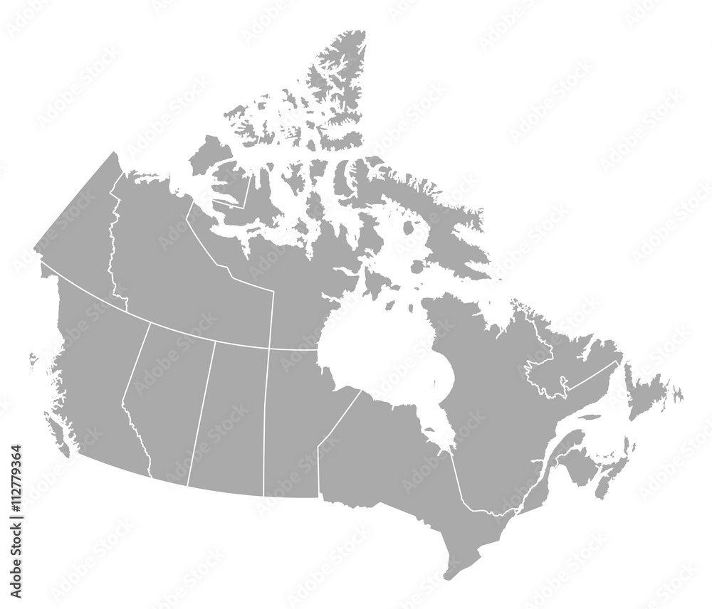 Map - Canada - obrazy, fototapety, plakaty 