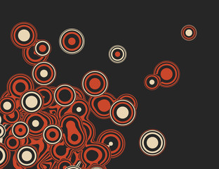 Poster - Vector abstract background. Illustration of abstract colored circles. Background design for banner, poster, flyer. Colorful curved lines and circles.