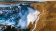 High angle view of waterfall in Iceland