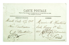 Calligraphic Handwritten French Postcard Vintage Unreadable Text