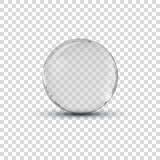 Fototapeta  - Big white transparent glass sphere ball with glares and shadow