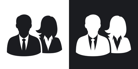 Wall Mural - user group icon, vector. two-tone version on black and white background