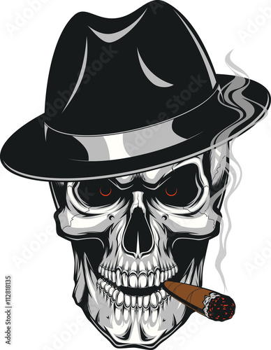 Evil Skull With Cigar Buy This Stock Vector And Explore Similar