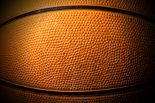 Close Up Old Black And Orange Basketball