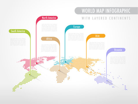 Colorful Infographic World Map