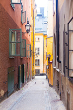 Gamla Stan,The Old Town In Stockholm, Sweden
