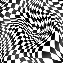 Abstract Black And White Curved Grid Background