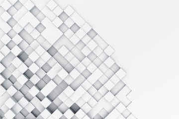 Poster - background with abstract cubes. 3d illustration