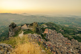 Mountain town Caltabellotta, Sicily, Italy. Church of San Salvatore