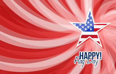 Canvas Print - happy flag day us star background illustration