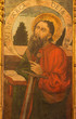 AVILA, SPAIN, APRIL - 18, 2016: The St. Paul painting on the wood in Catedral de Cristo Salvador by unknown artist of 16. cent.