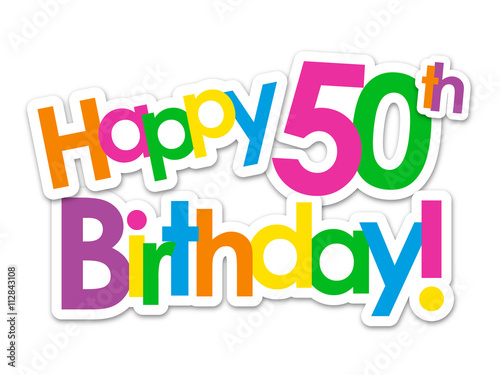 Download "HAPPY 50th BIRTHDAY" Card - Buy this stock vector and ...