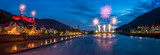 Fototapeta Nowy Jork - Heidelberg Schlossbeleuchtung Panorama