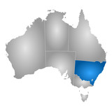 Fototapeta  - Map - Australia, New South Wales
